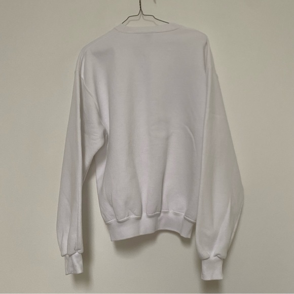 Jerzees Crewneck Floral Vintage Grandma Sweatshirt M White - Picture 5 of 8